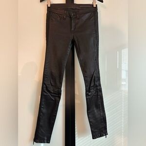 rag & bone Black lamb Leather Skinny pants
